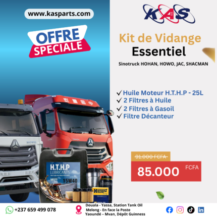 Kit de Vidange Essentiel Sinotruck - Howo | Howan | JAC | SACMAN